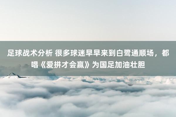 足球战术分析 很多球迷早早来到白鹭通顺场，都唱《爱拼才会赢》为国足加油壮胆