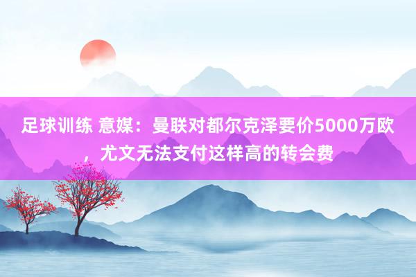 足球训练 意媒：曼联对都尔克泽要价5000万欧，尤文无法支付这样高的转会费