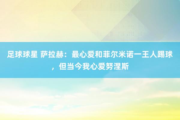 足球球星 萨拉赫：最心爱和菲尔米诺一王人踢球，但当今我心爱努涅斯