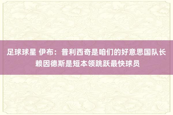 足球球星 伊布：普利西奇是咱们的好意思国队长 赖因德斯是短本领跳跃最快球员