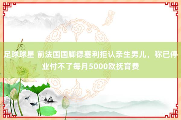 足球球星 前法国国脚德塞利拒认亲生男儿，称已停业付不了每月5000欧抚育费