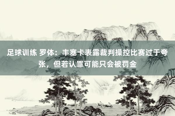 足球训练 罗体：丰塞卡表露裁判操控比赛过于夸张，但若认罪可能只会被罚金