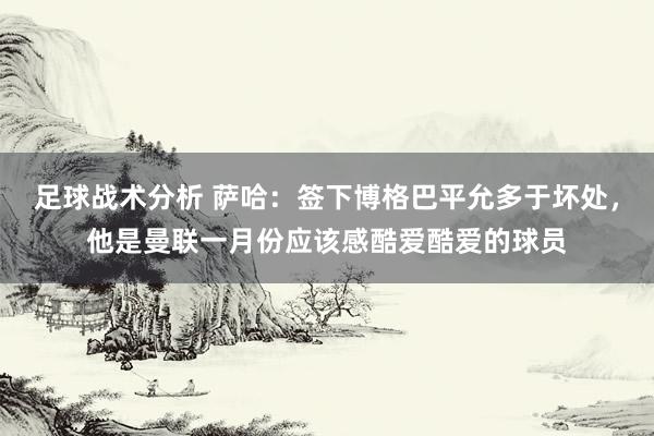 足球战术分析 萨哈：签下博格巴平允多于坏处，他是曼联一月份应该感酷爱酷爱的球员