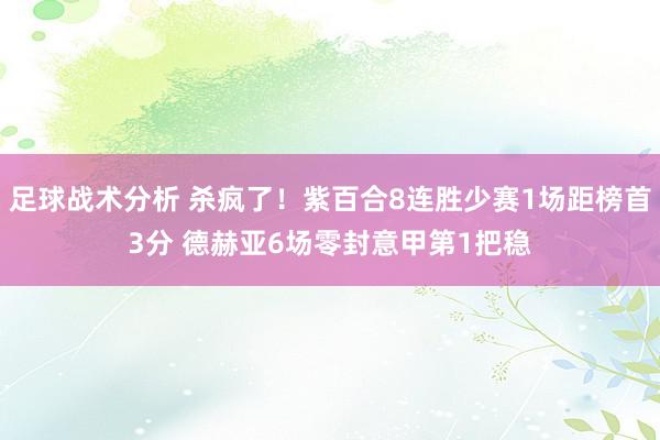 足球战术分析 杀疯了！紫百合8连胜少赛1场距榜首3分 德赫亚6场零封意甲第1把稳