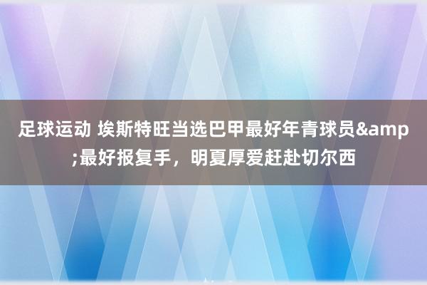 足球运动 埃斯特旺当选巴甲最好年青球员&最好报复手，明夏厚爱赶赴切尔西