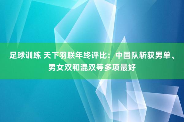 足球训练 天下羽联年终评比：中国队斩获男单、男女双和混双等多项最好